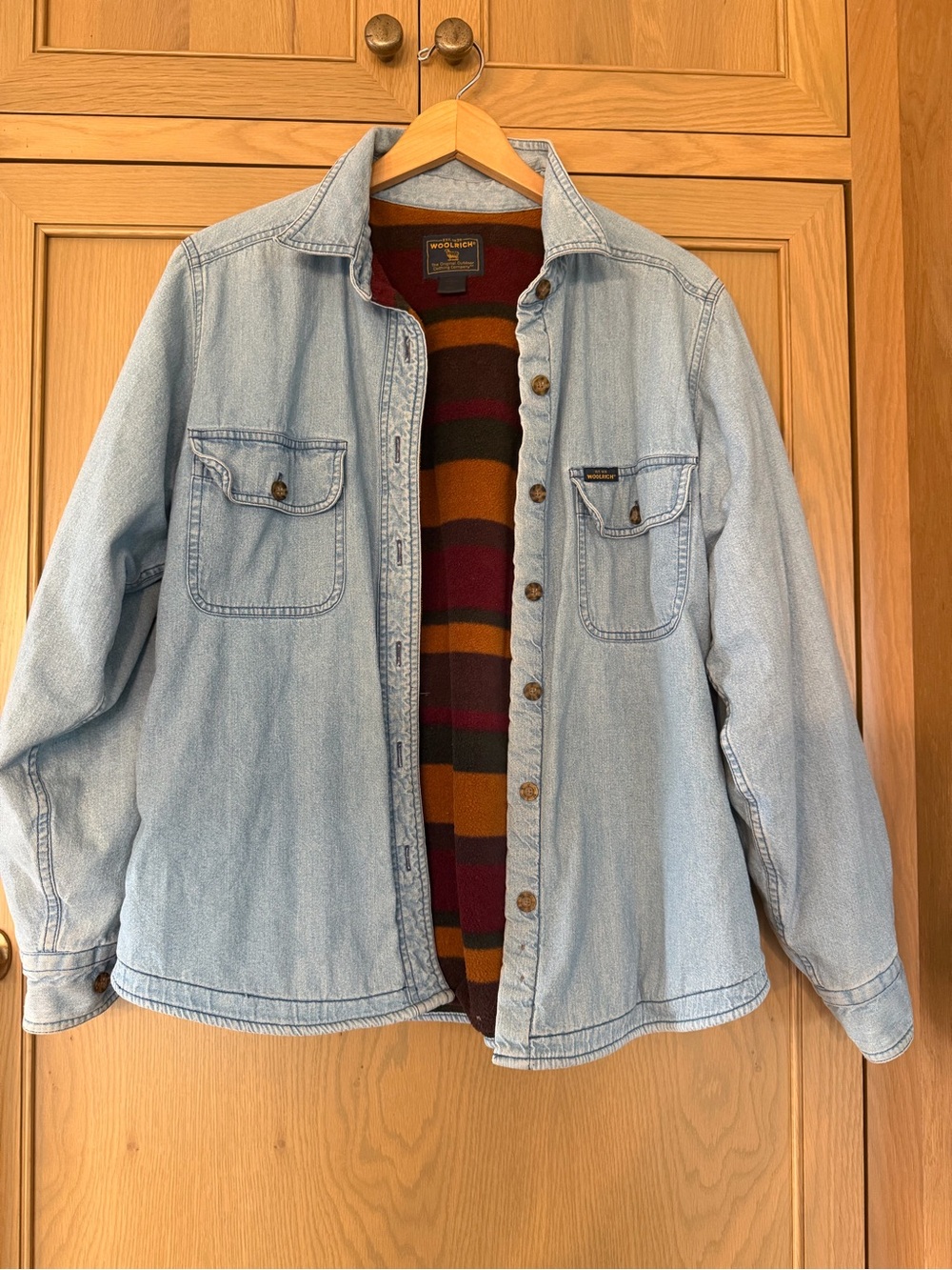 Vintage Woolrich Denim Chore Jacket/Shirt Blanket Lining / large